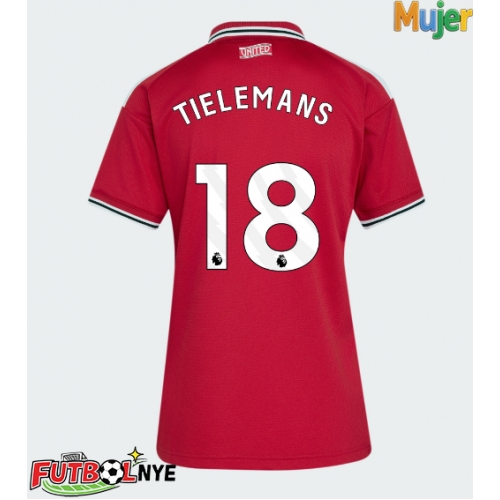 Camiseta Manchester United Youri Tielemans #18 Primera Equipación para mujer 2026-27 manga corta